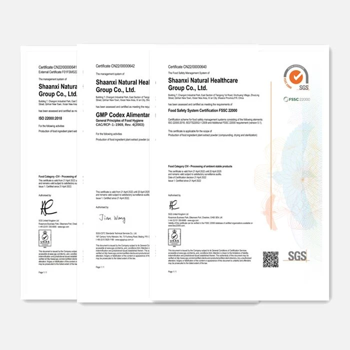 Qyherb Cập nhật chứng nhận FSSC 22000, GMP, ISO 22000